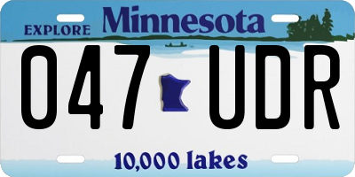 MN license plate 047UDR