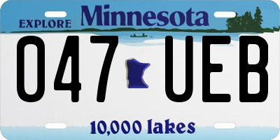 MN license plate 047UEB
