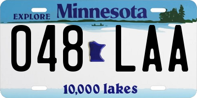 MN license plate 048LAA