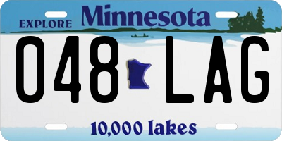 MN license plate 048LAG