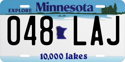 MN license plate 048LAJ