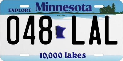 MN license plate 048LAL