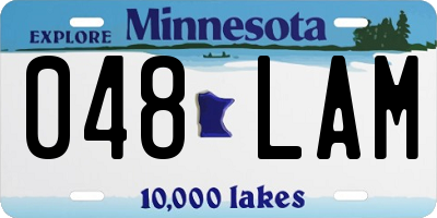 MN license plate 048LAM