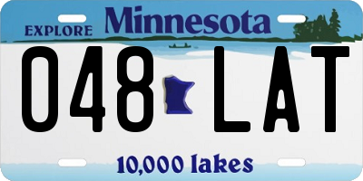 MN license plate 048LAT