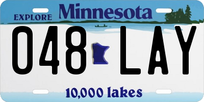 MN license plate 048LAY