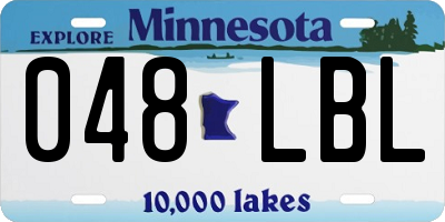 MN license plate 048LBL