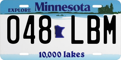 MN license plate 048LBM