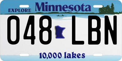 MN license plate 048LBN