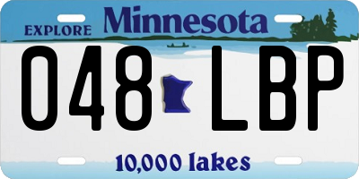 MN license plate 048LBP