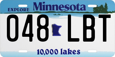MN license plate 048LBT