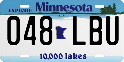 MN license plate 048LBU