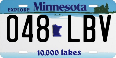 MN license plate 048LBV