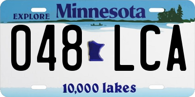 MN license plate 048LCA