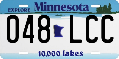 MN license plate 048LCC