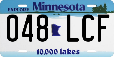 MN license plate 048LCF