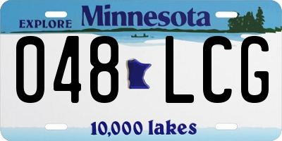 MN license plate 048LCG
