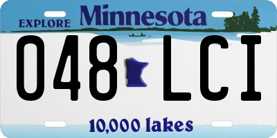 MN license plate 048LCI