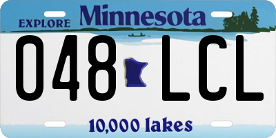 MN license plate 048LCL