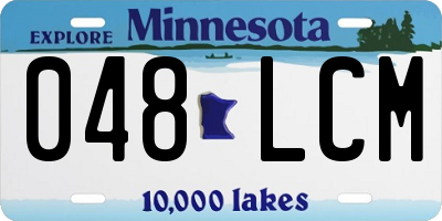 MN license plate 048LCM