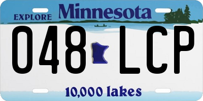 MN license plate 048LCP