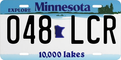 MN license plate 048LCR