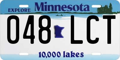 MN license plate 048LCT