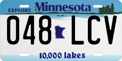 MN license plate 048LCV