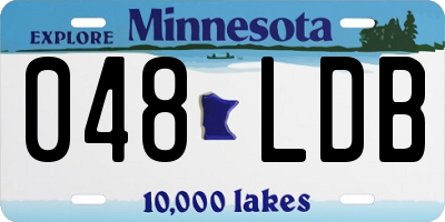 MN license plate 048LDB