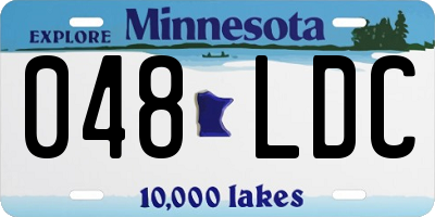 MN license plate 048LDC