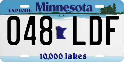MN license plate 048LDF