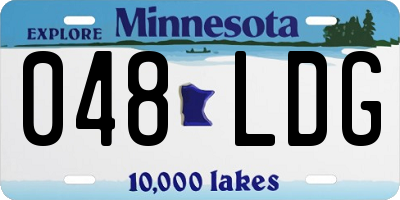 MN license plate 048LDG