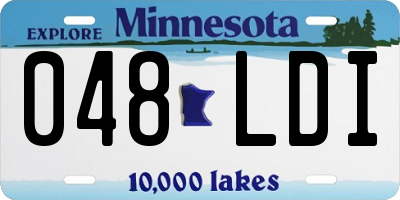 MN license plate 048LDI