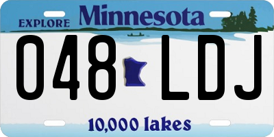 MN license plate 048LDJ