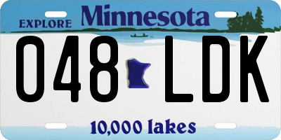 MN license plate 048LDK
