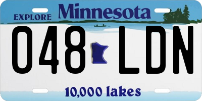 MN license plate 048LDN
