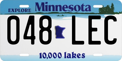 MN license plate 048LEC