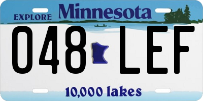 MN license plate 048LEF