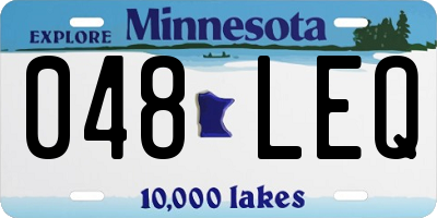 MN license plate 048LEQ