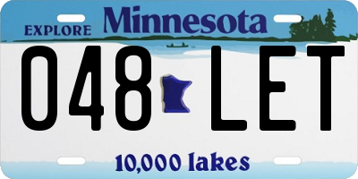 MN license plate 048LET