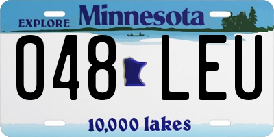 MN license plate 048LEU