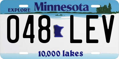 MN license plate 048LEV