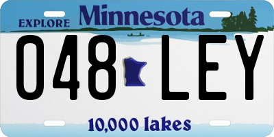 MN license plate 048LEY