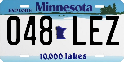MN license plate 048LEZ
