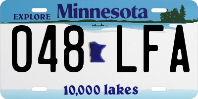MN license plate 048LFA