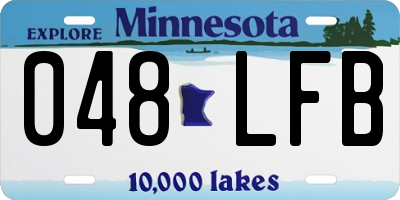MN license plate 048LFB