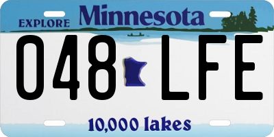 MN license plate 048LFE