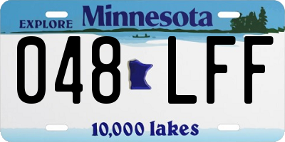 MN license plate 048LFF