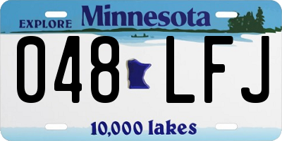 MN license plate 048LFJ