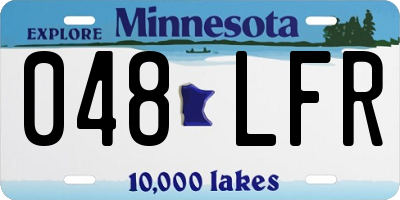 MN license plate 048LFR