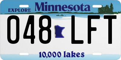 MN license plate 048LFT